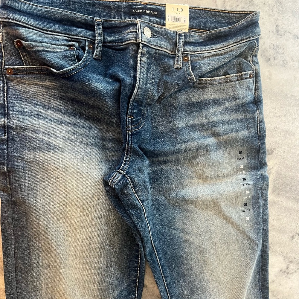 Mens Lucky Brand jeans 110 slim new with tags 33x32